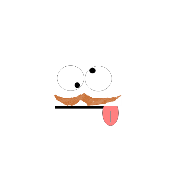 SVG Goofy face vector sketch