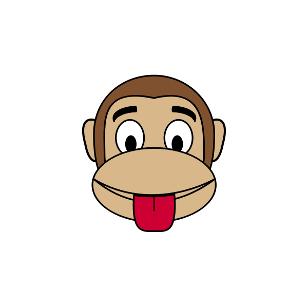 SVG Goofy monkey