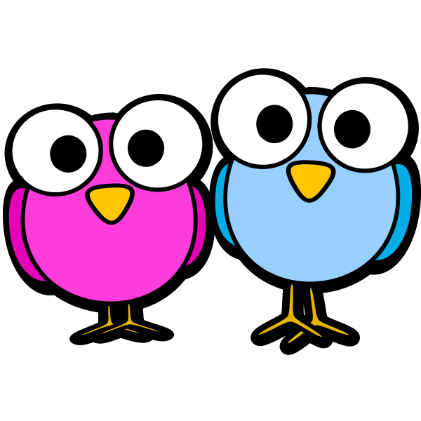 SVG Googley eye birdies vector