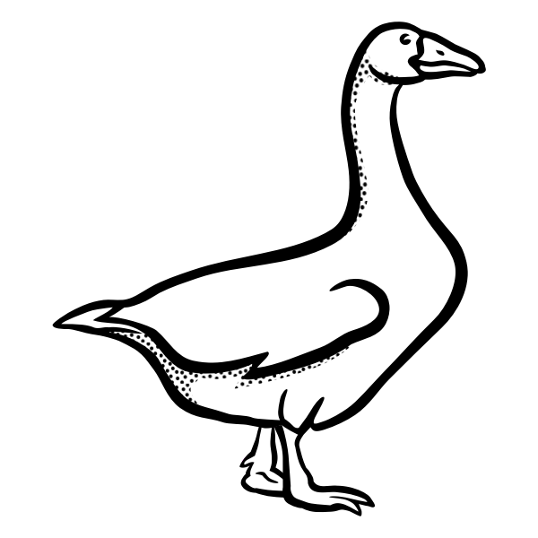 SVG Goose from coloring book