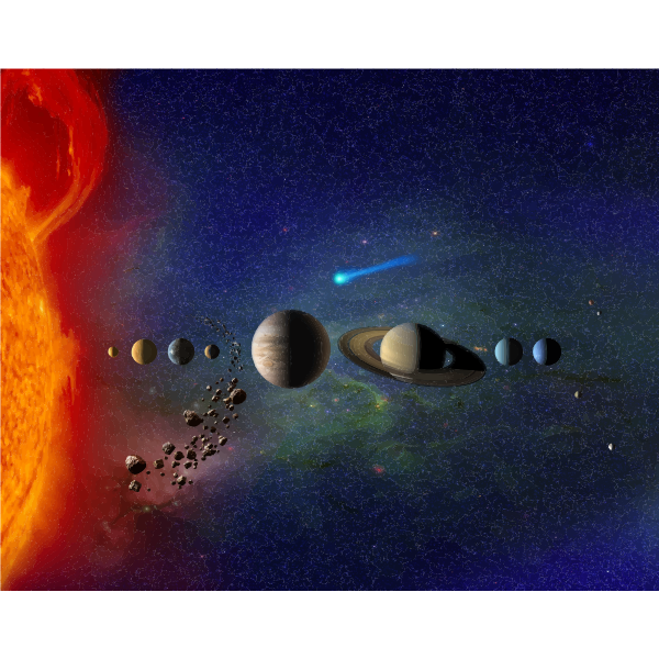 SVG Gorgeous Solar System Art