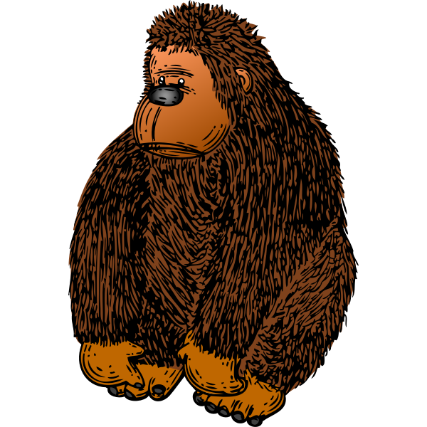 SVG Gorilla with Colour