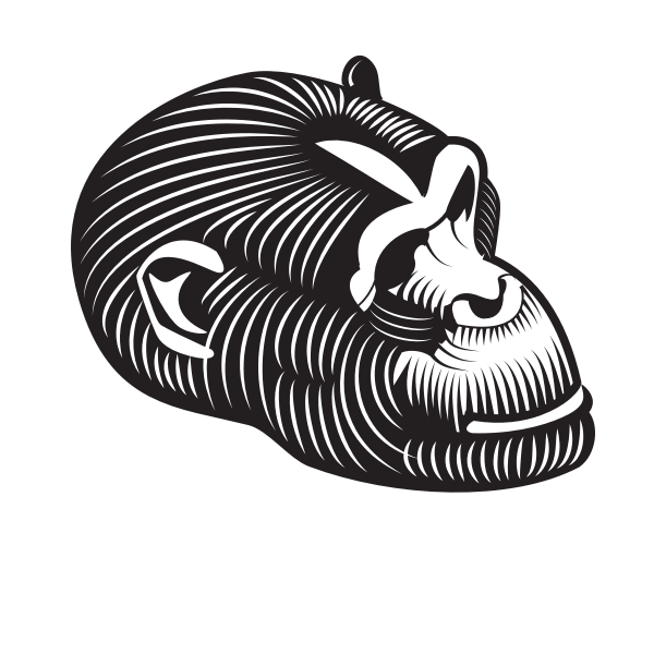 SVG Gorilla039s head silhouette