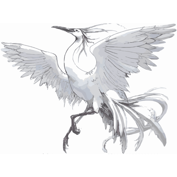 SVG Graceful Heron