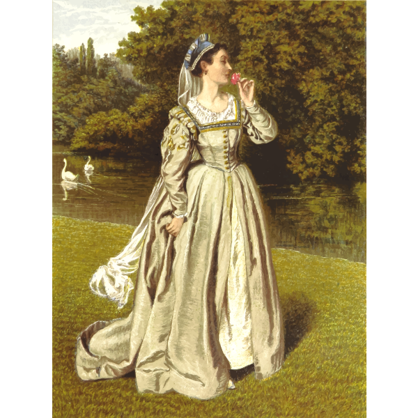 SVG Graceful woman in nature