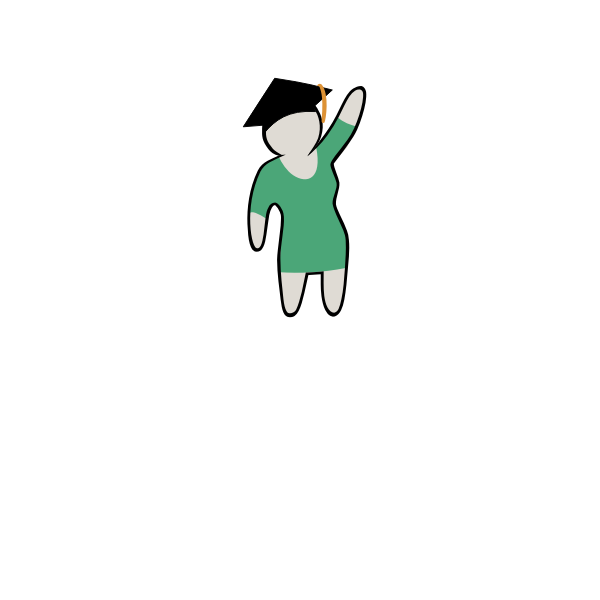 SVG Graduate person image