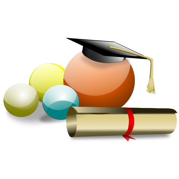 SVG Graduate student hat and degree vector illustration