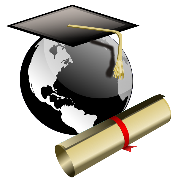 SVG Graduate student hat and degree vector image