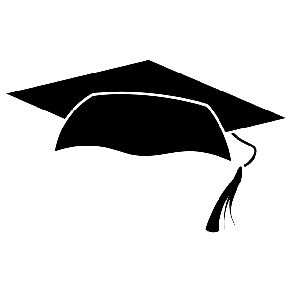 SVG Graduation cap silhouette