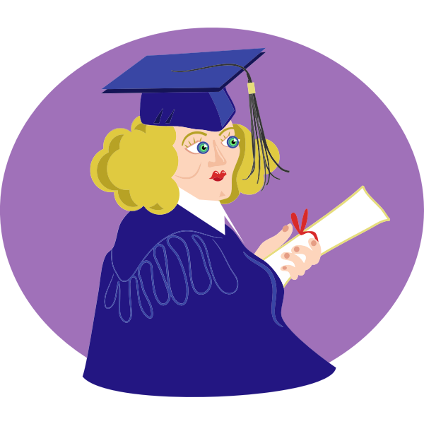SVG Graduation girl