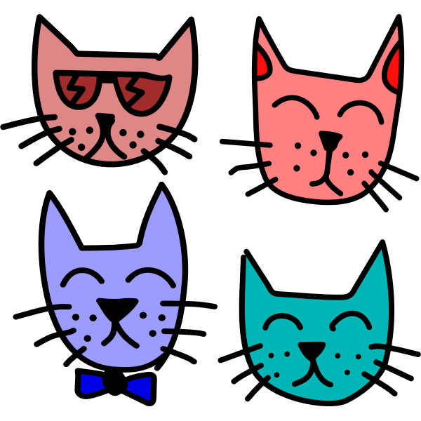 SVG Graffiti Cats by Rones