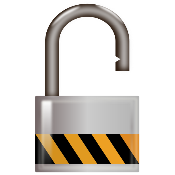 SVG grand cadenas ouvert
