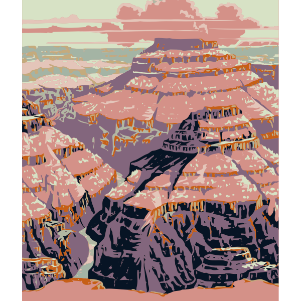 SVG Grand Canyon vector image