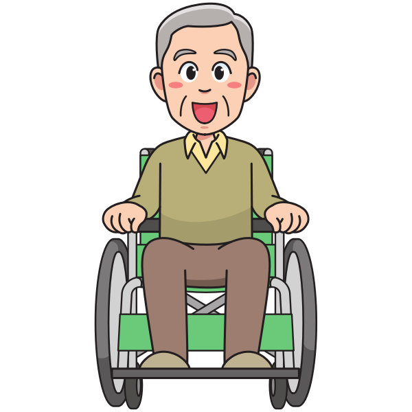 SVG Grandfather on a wheelchair