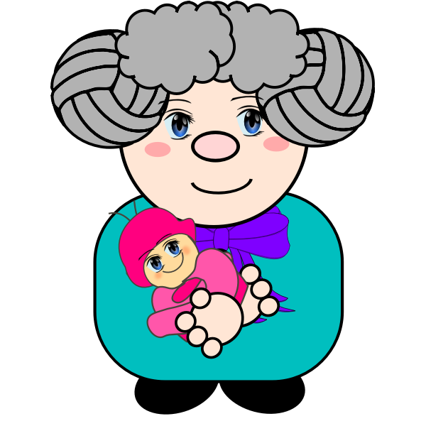 SVG Grandmother with baby