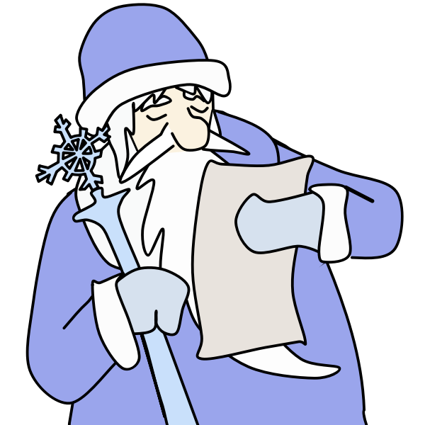 SVG Grandpa frost - colour