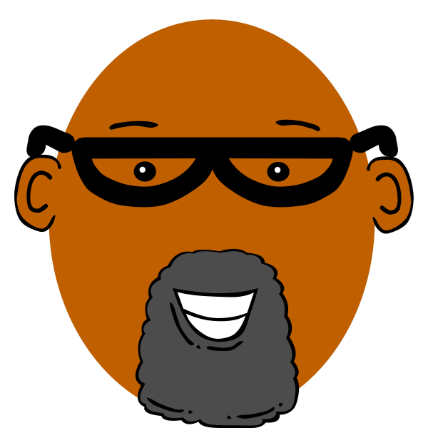 SVG Grandpa with dark skin