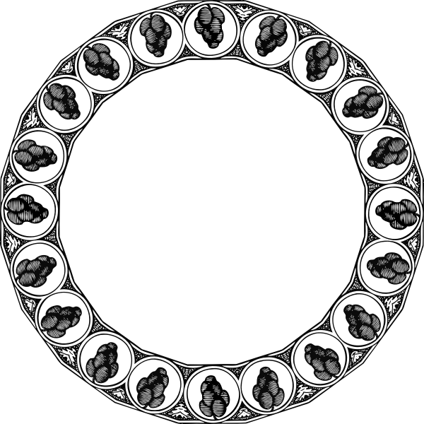 SVG Grapes frame vector image