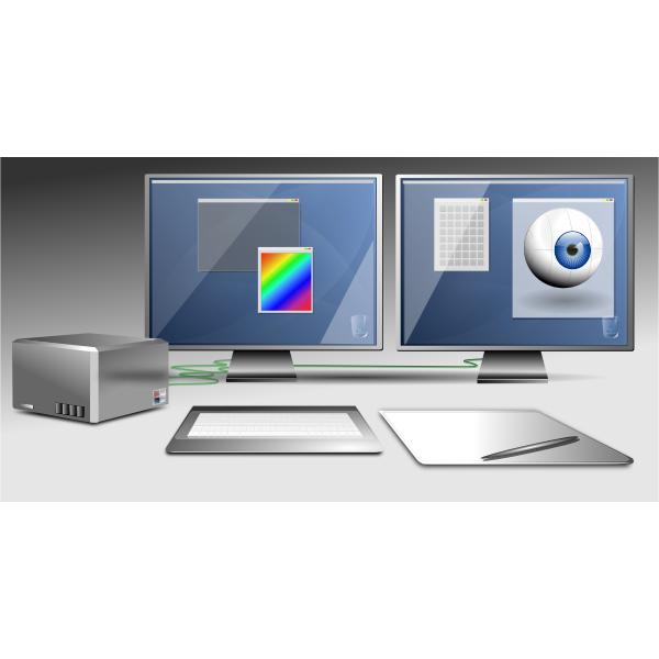 SVG Graphic workstation vector image