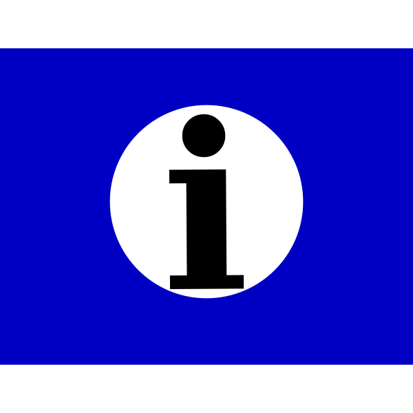 SVG Graphics of blue and black information point sign