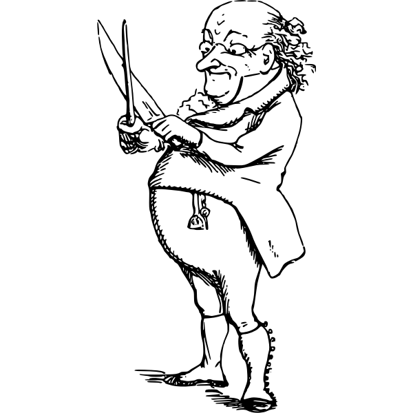 SVG Graphics of chef sharpening knives