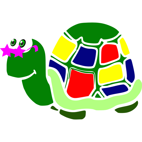 SVG Graphics of colorful children039s cartoon tortoise