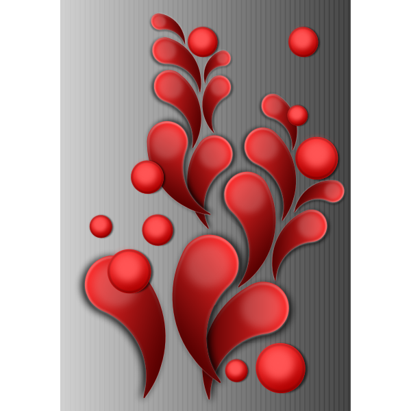 SVG Graphics of floral motif on grey background