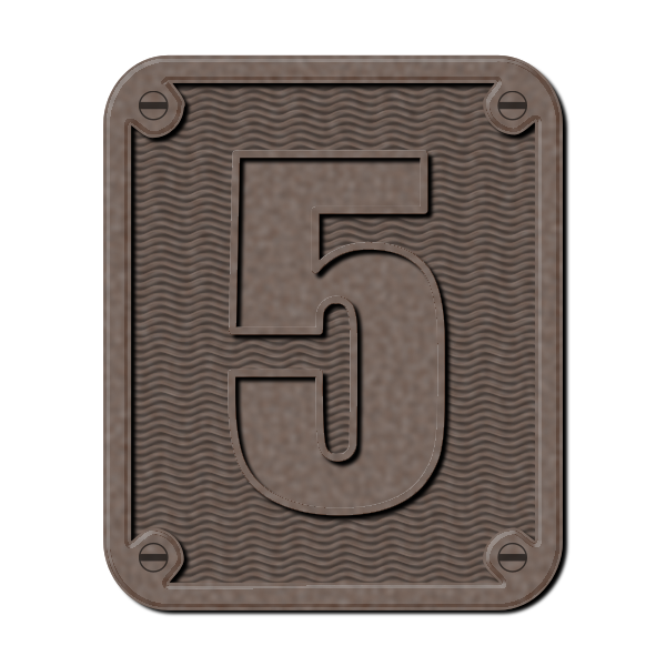SVG Graphics of metal number five