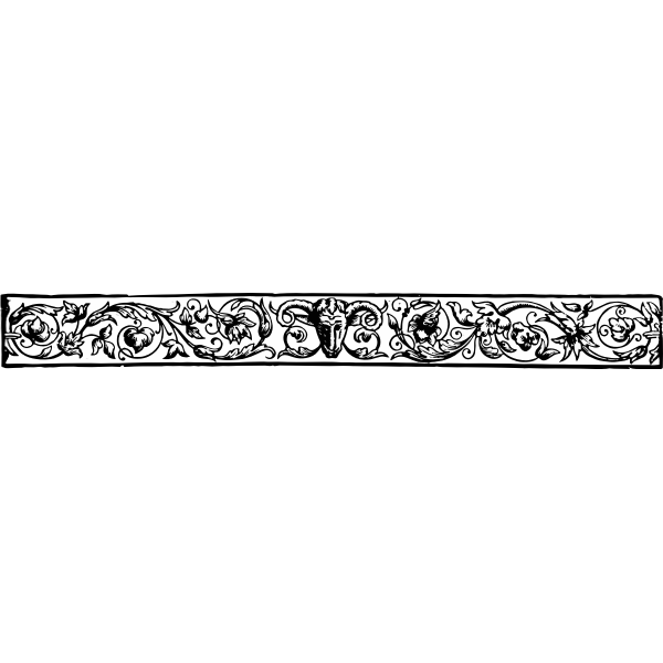 SVG Graphics of ram design black and white banner