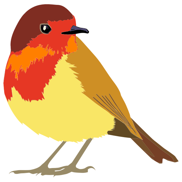 SVG Graphics of red and brown bird