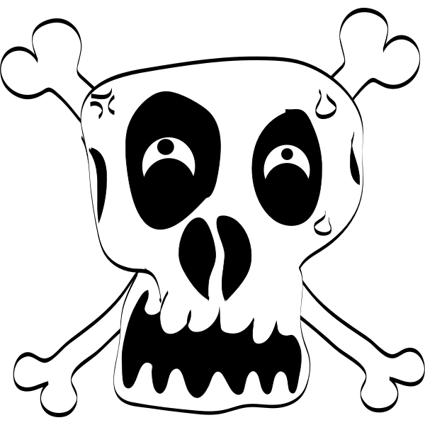 SVG Graphics of scary monster skull