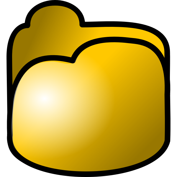 SVG Graphics of shiny yellow file storage folder web icon