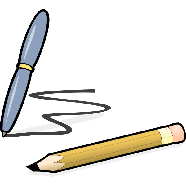 SVG Graphite pencil and pen vector illustration
