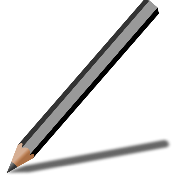 SVG Graphite pencil with shadow vector illustration