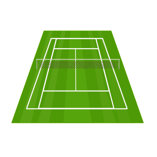 SVG Grass tennis court vector illustration