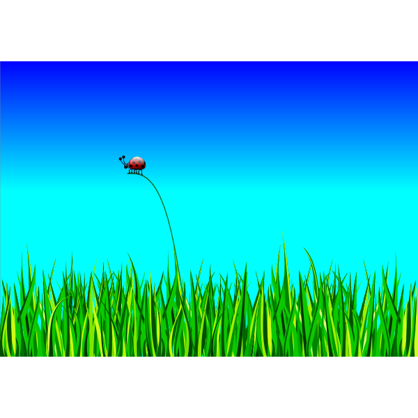 SVG Grass with bug