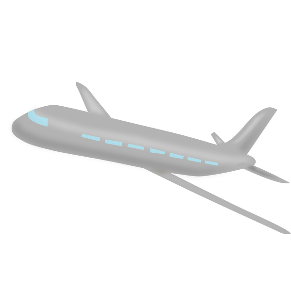 SVG Gray airplane vector