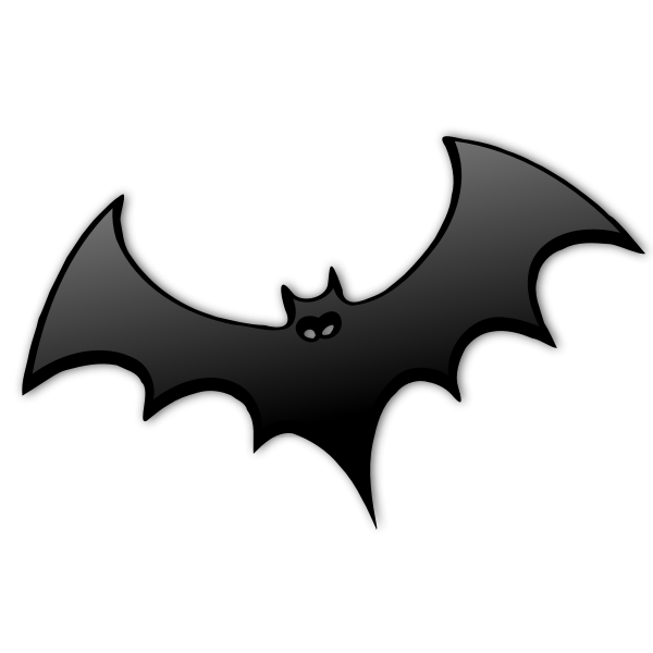 SVG Gray bat silhouette vector image