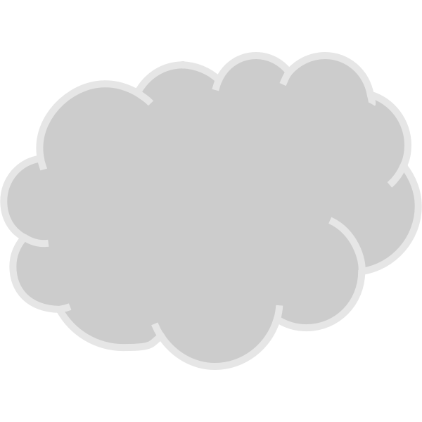 SVG Gray Cloud Vector Graphics