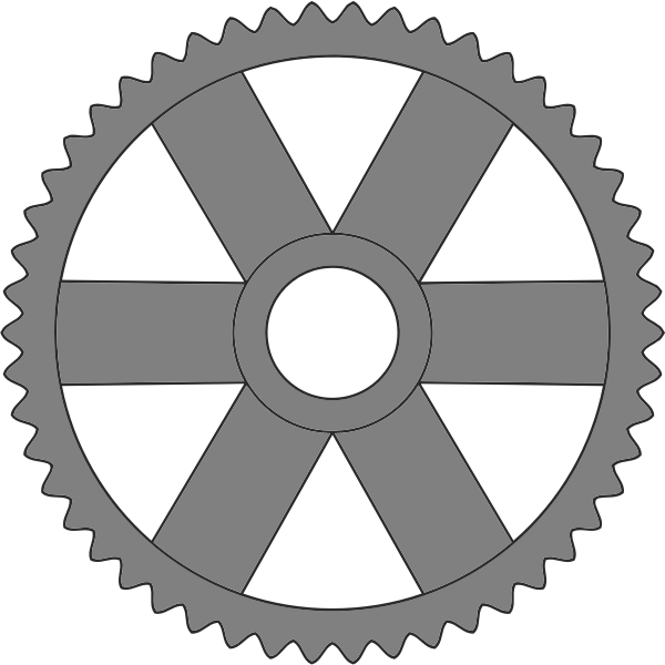 SVG Gray cogwheel