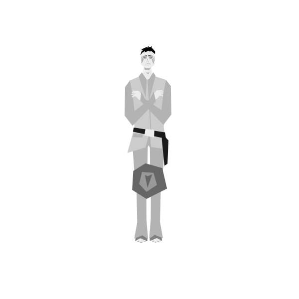 SVG Gray dead man