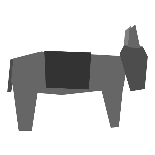 SVG Gray donkey
