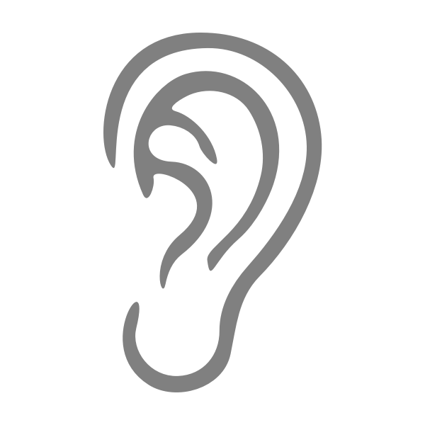 SVG Gray ear illustration