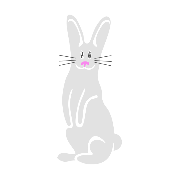 SVG Gray Easter bunny