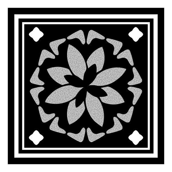 SVG Gray flowery ornament