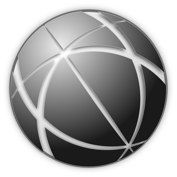 SVG Gray globe icon vector image