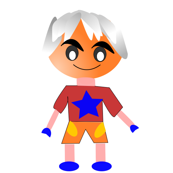 SVG Gray-haired boy vector image