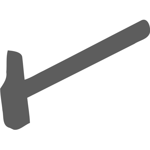 SVG Gray hammer silhouette