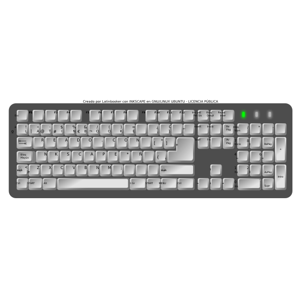 SVG Gray keyboard