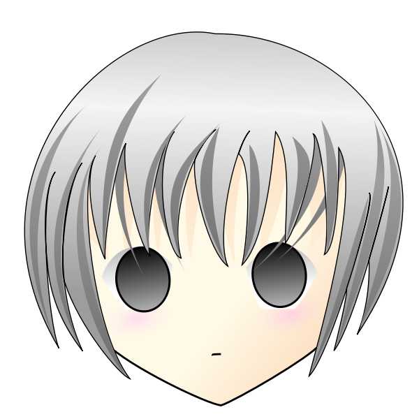 SVG Gray kid039s face